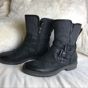 UGG Waterproof Leather Buckle Booties sz 7